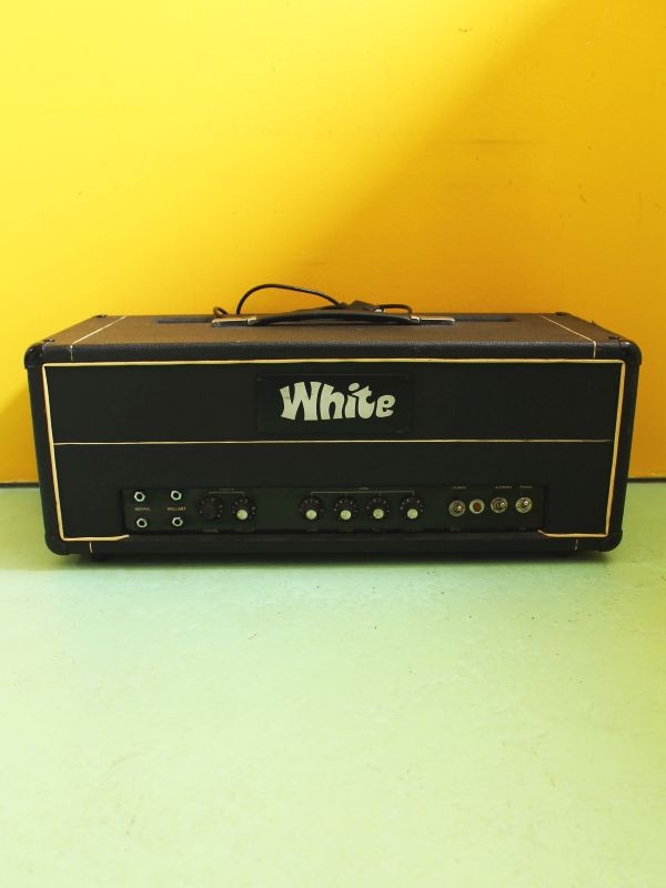 White Vintage Guitar Tube Head